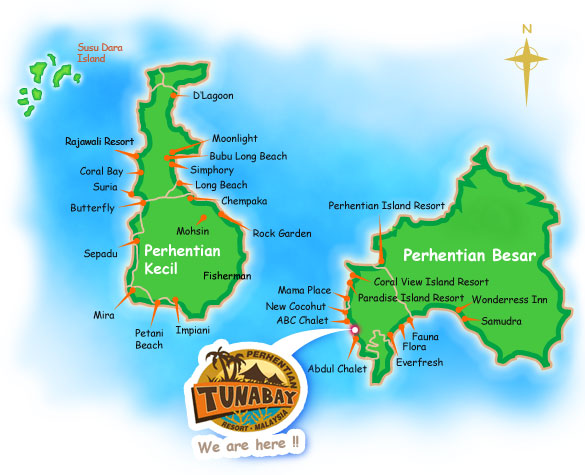 pulau perhentian map